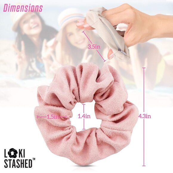 3-PACK Suede Hair Tie Scrunchies for VSCO Girls & Women, THE ORIGINAL HIDDEN POC - Picture 7 of 7